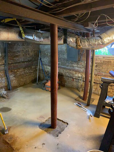 Lally Columns Removed or Replaced | Cornerstone Structural LLC